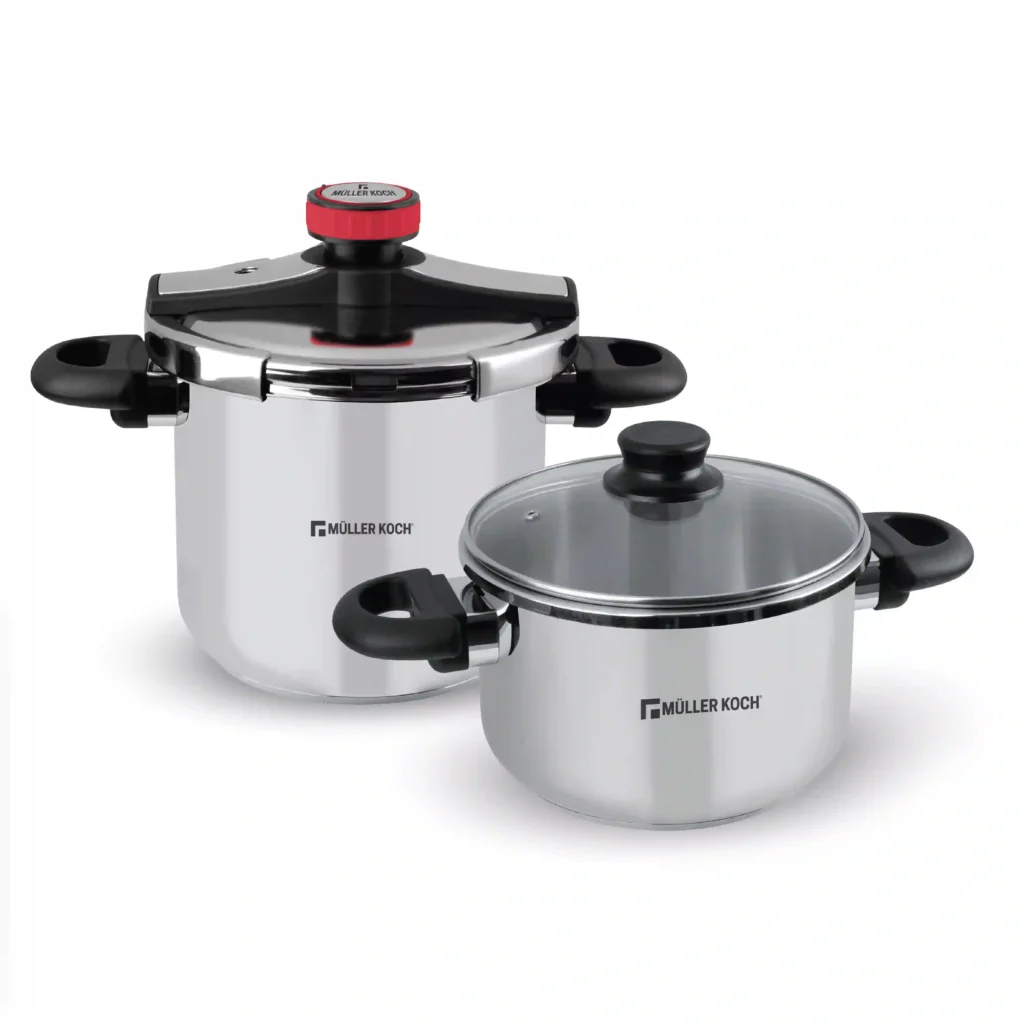 Stainless Steel Pressure Cooker Set - 5L+7L